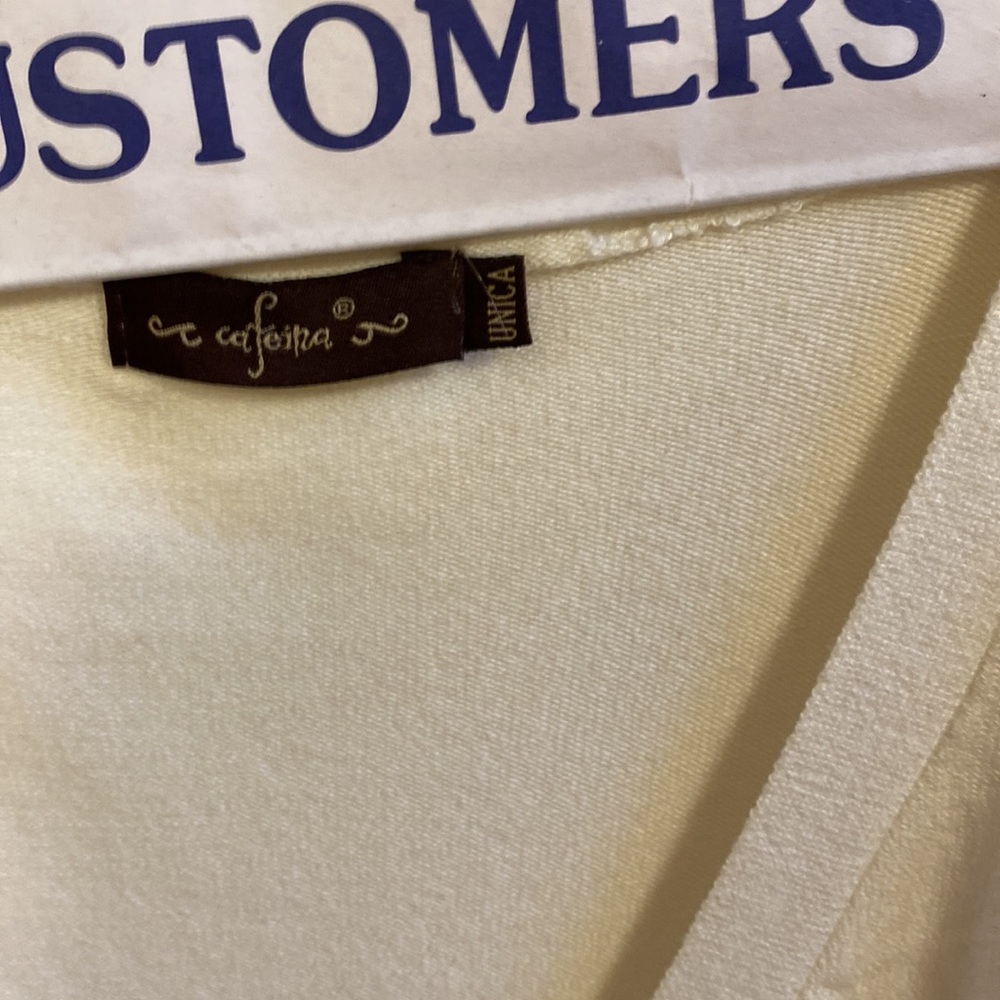 White V-Neck Button Down Sweater - image 3